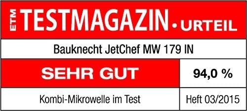 Bauknecht Jet Chef MW 179 IN Rvs 5-in-1 Multifunctionele Magnetron/ 1000 W/ 33 L Gaarruimte/Hete lucht 1500 Watt/ Kwartsgrill 1200 W/DualCrisp/ Stoomkoken/Smelt- en Snelontdooifunctie