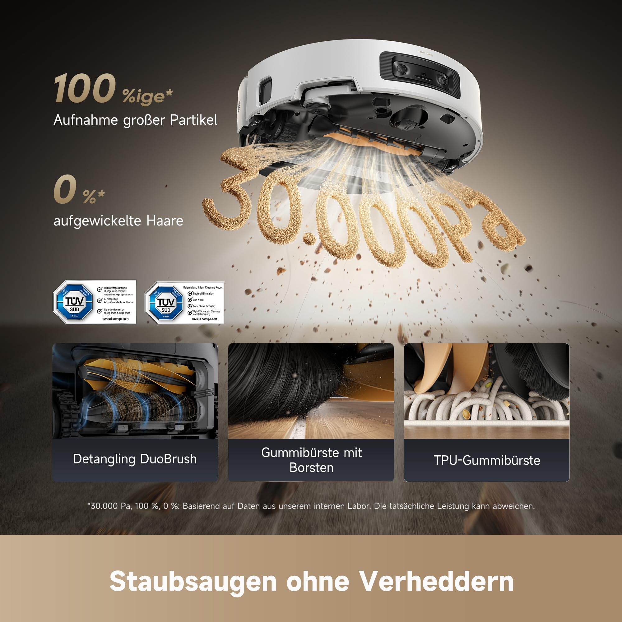 Saugroboter Aqua10 Ultra Roller Complete mit AquaRoll-Wischmopp und 30.000 Pa Saugleistung