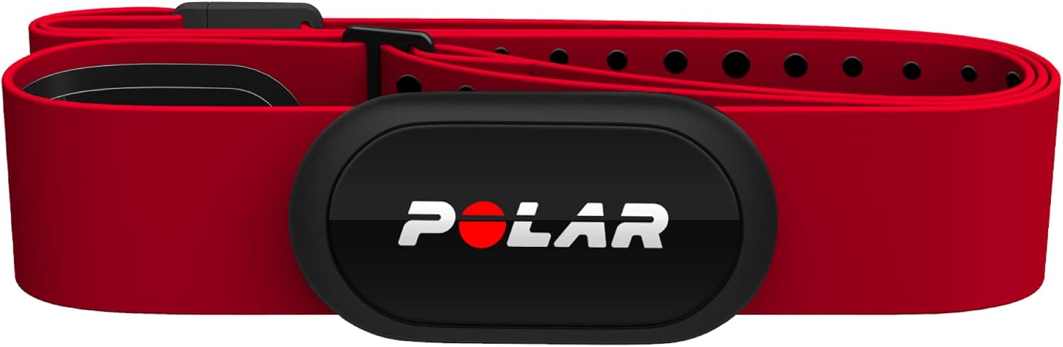 Polar H10, Sensore di Frequenza Cardiaca Toracico, Unisex, con Trasmissione Ant+ e Bluetooth, Memoria Interna, Impermeabile, Elastico Comodo e Stabile, Nero, M-XXL, H10