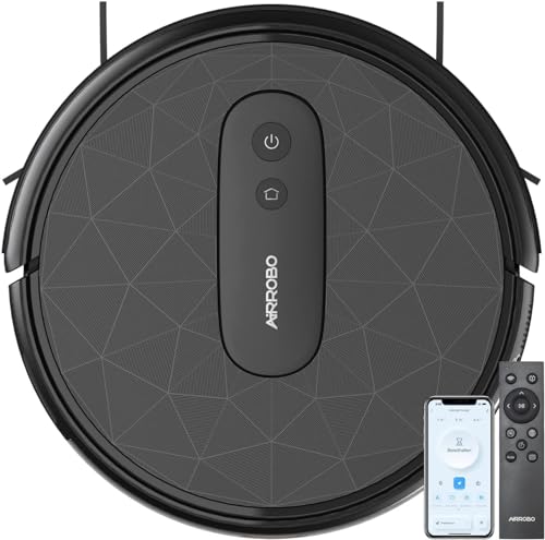 AIRROBO Robot Vacuum Cleaner   Robotic Vacuums with 2800Pa Suction Power, Ideal for Pet Hair, Hard Floors, and Low Carpets   Self Charging, App Control   120 Minutes Runtime.