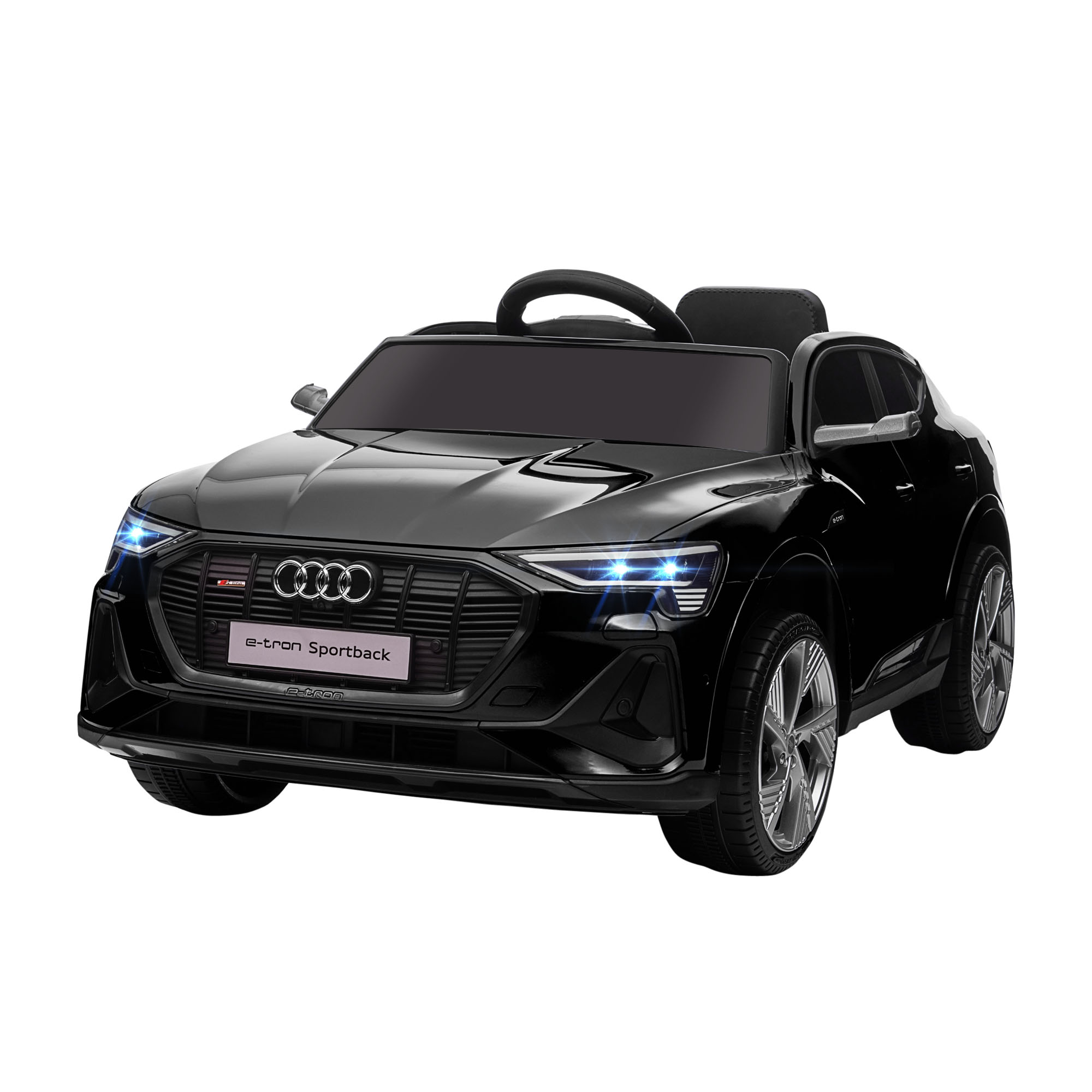 HOMCOM elektrische kinderauto voor 3-5 jaar, 3-5 km/u, zwart, 108 x 60 x 47 cm