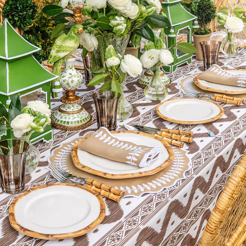 Geometric Bamboo Dinner Plate