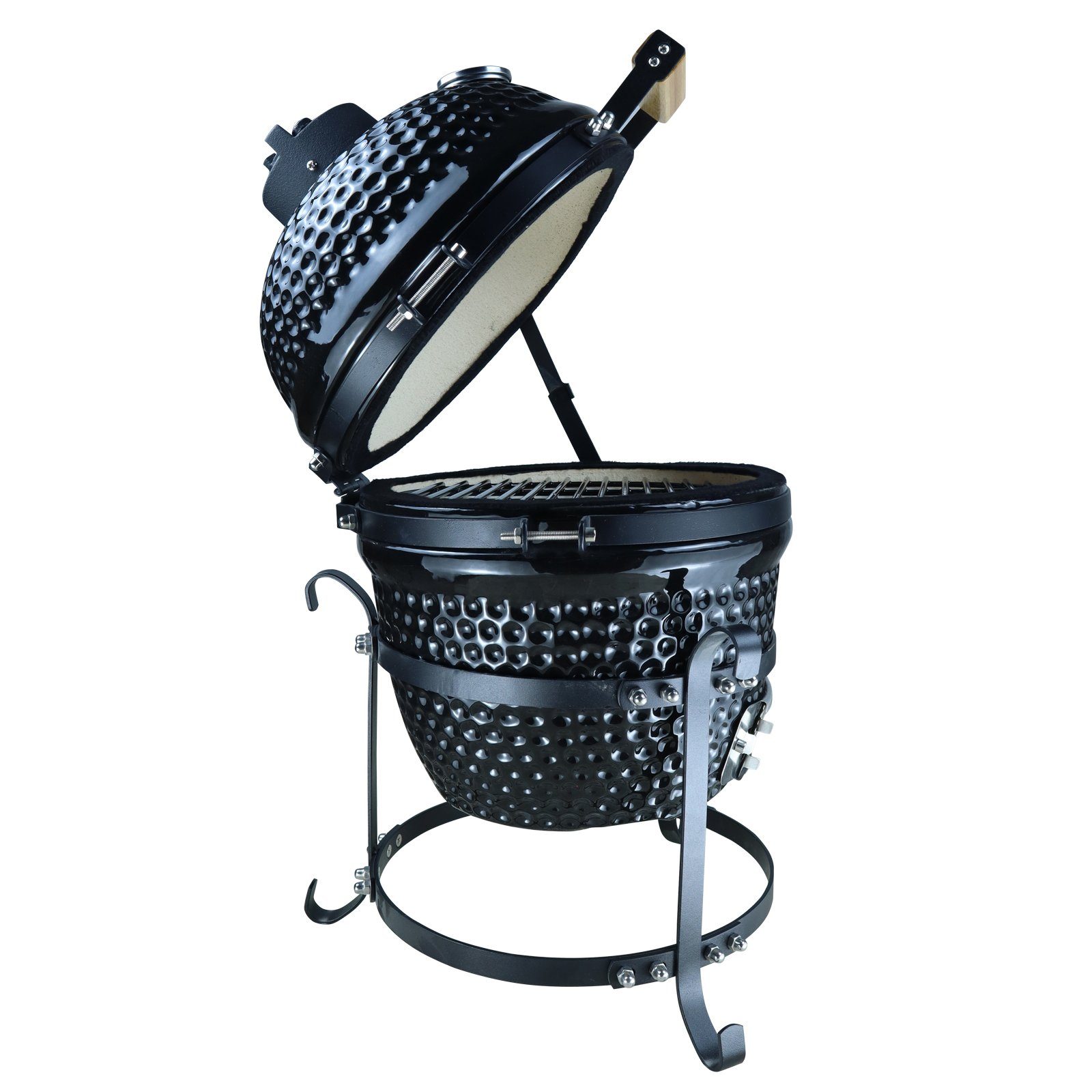 Tischgrill Holzkohlengrill mit abschließbaren Deckel