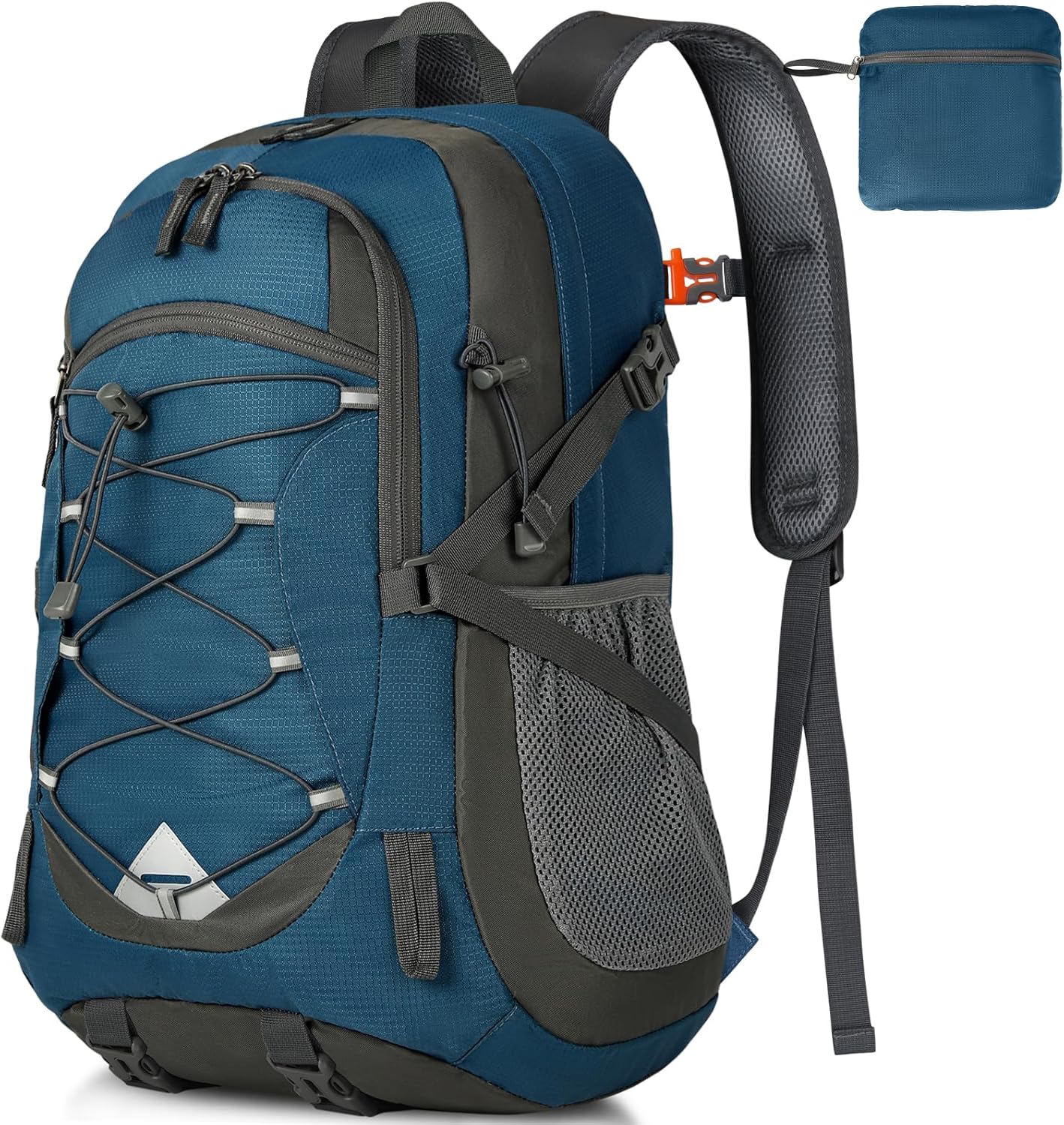 IGOLUMON Zaino Trekking 40 Litri, Zaino Ultraleggero Pieghevole, Impermeabile Zaino da Viaggio per Uomo/Donna, Zaino da Trekking con Strisce Riflettenti, Zaino Montagna per Escursionismo Campeggio