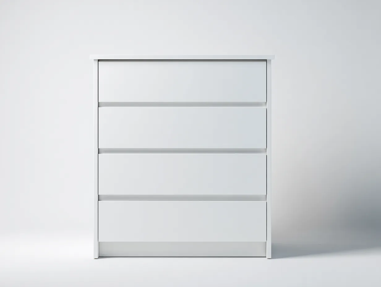 Kommode mit Schubladen - Holzwerkstoff - 80x42x95 cm - Weiß - Modern