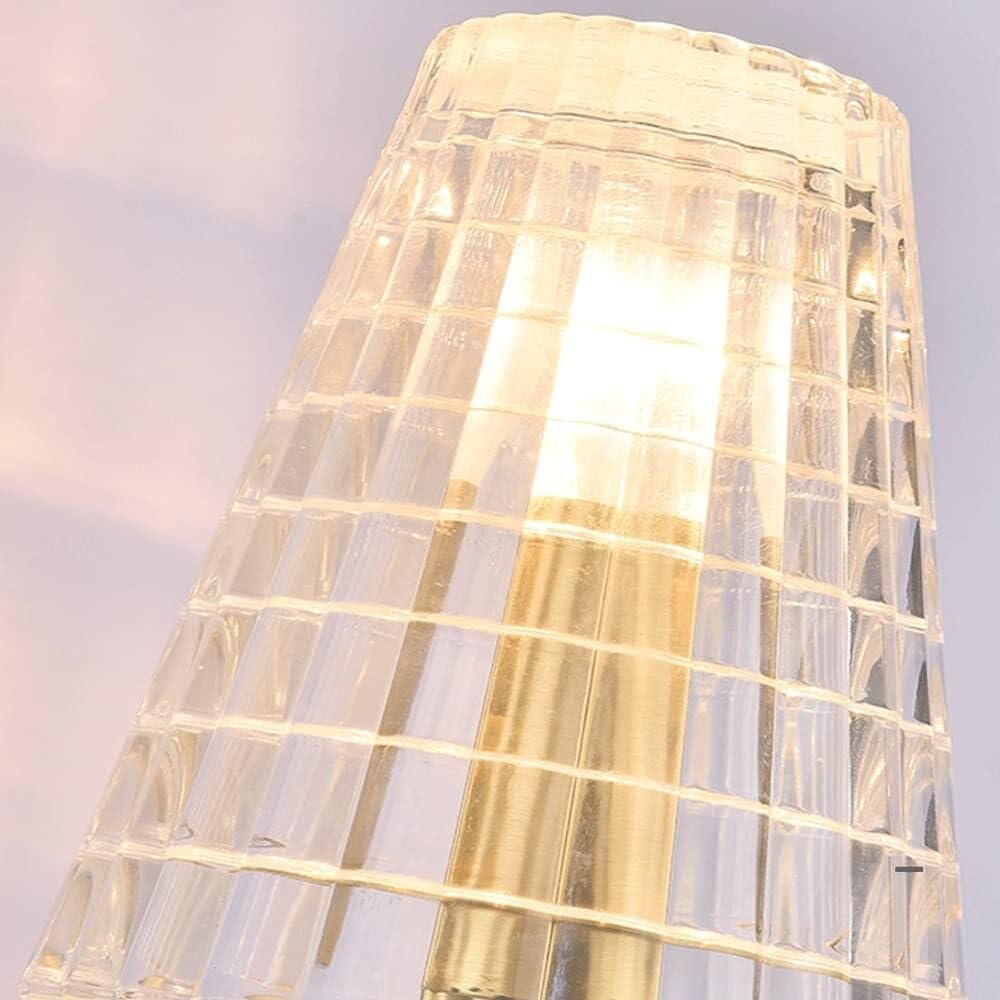 Wandleuchten, Schlichte Geometrische Wandleuchte Mit Glasschirm, Goldfarbene, Halbaufgesetzte Wandleuchte E14, Komplett Aus Kupfer Gefertigte Wandleuchten Für S