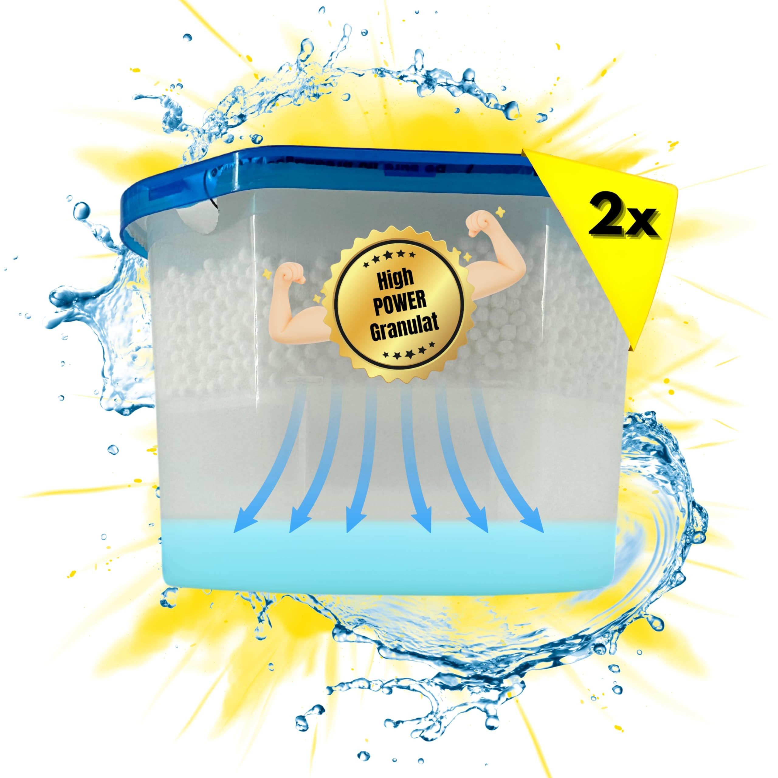 Granulat-Luftentfeuchter 2x 500ml Luftentfeuchter Granulat Raumentfeuchter Keller Bad Zuhause