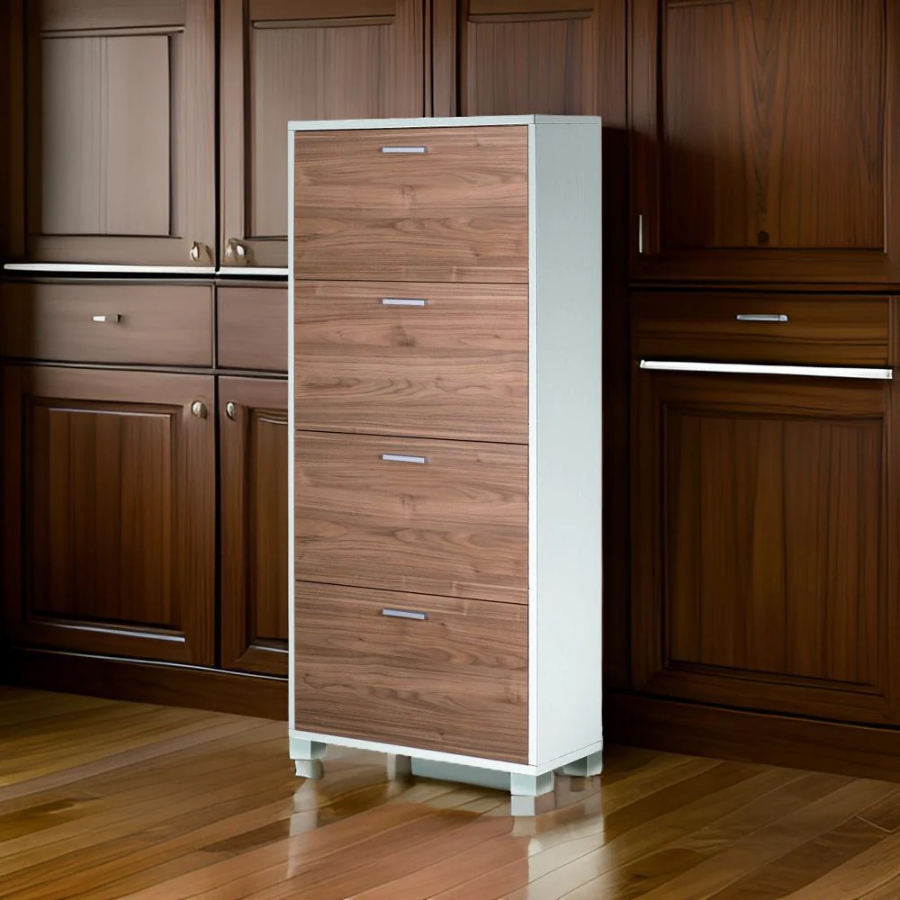 Scarpiera con ante per interno, elegante, resistente con montaggio facile 70 x 29 cm