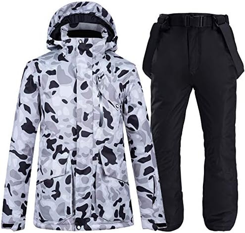 Schneeanzüge Winter Frauen Skifahren Anzüge Neue Snowboardjacke und Hosen Sportswear Sets Winterskianzug Atmungsaktives Material Outdoor-Kleidung Skianzüge (Color : I, Size : XXL)