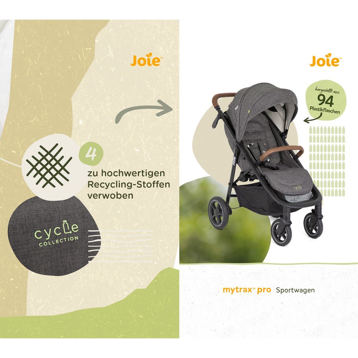 Kinder-Buggy Mytrax Pro - Cycle Collection - Shell Gray
