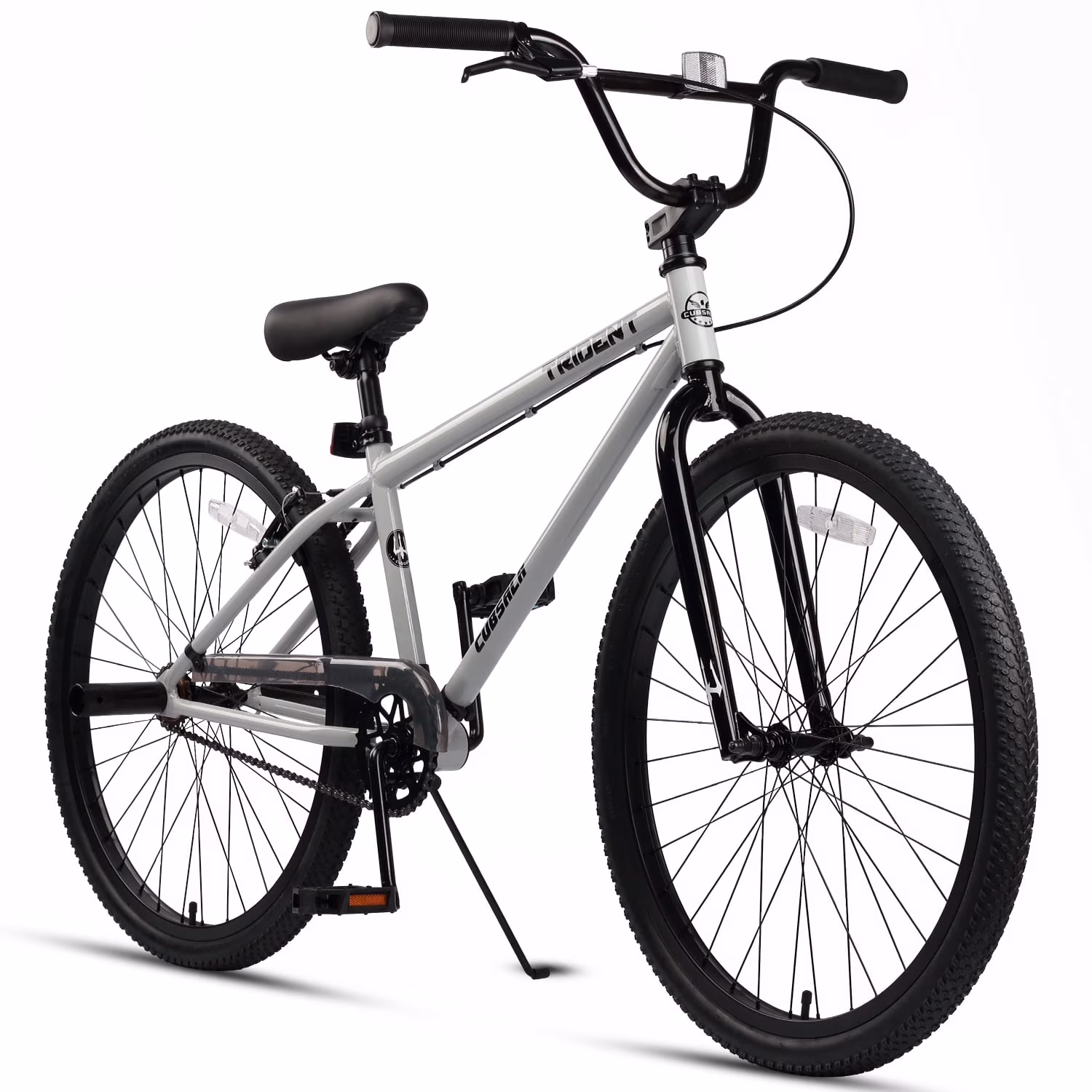 cubsala 24 Inch BMX Race Bike Trident Bicycles Beginner-Level to Advanced Riders with 2 Pegs Trick Cycling and Professional Riding, Black