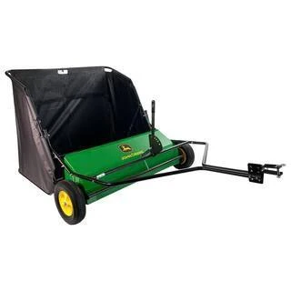 John Deere 42�� trailed lawn sweeper, 24 cubic foot capacity, adjustable brushes