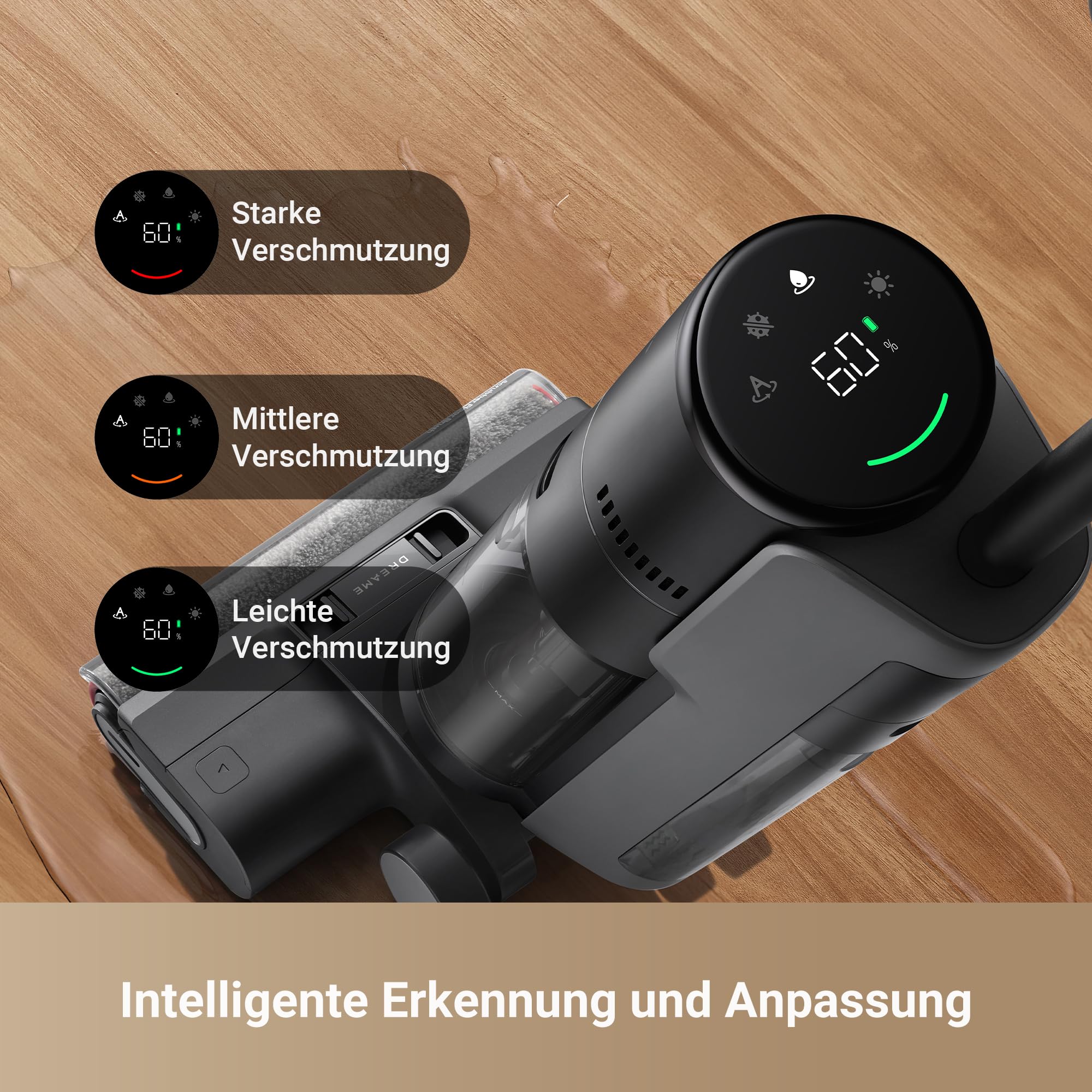 Nass- und Trockensauger H12 Pro Ultra 16.000 Pa Saugkraft 60 °C Bürstenreinigung Doppel-Kantenreinigung 3 Betriebsmodi