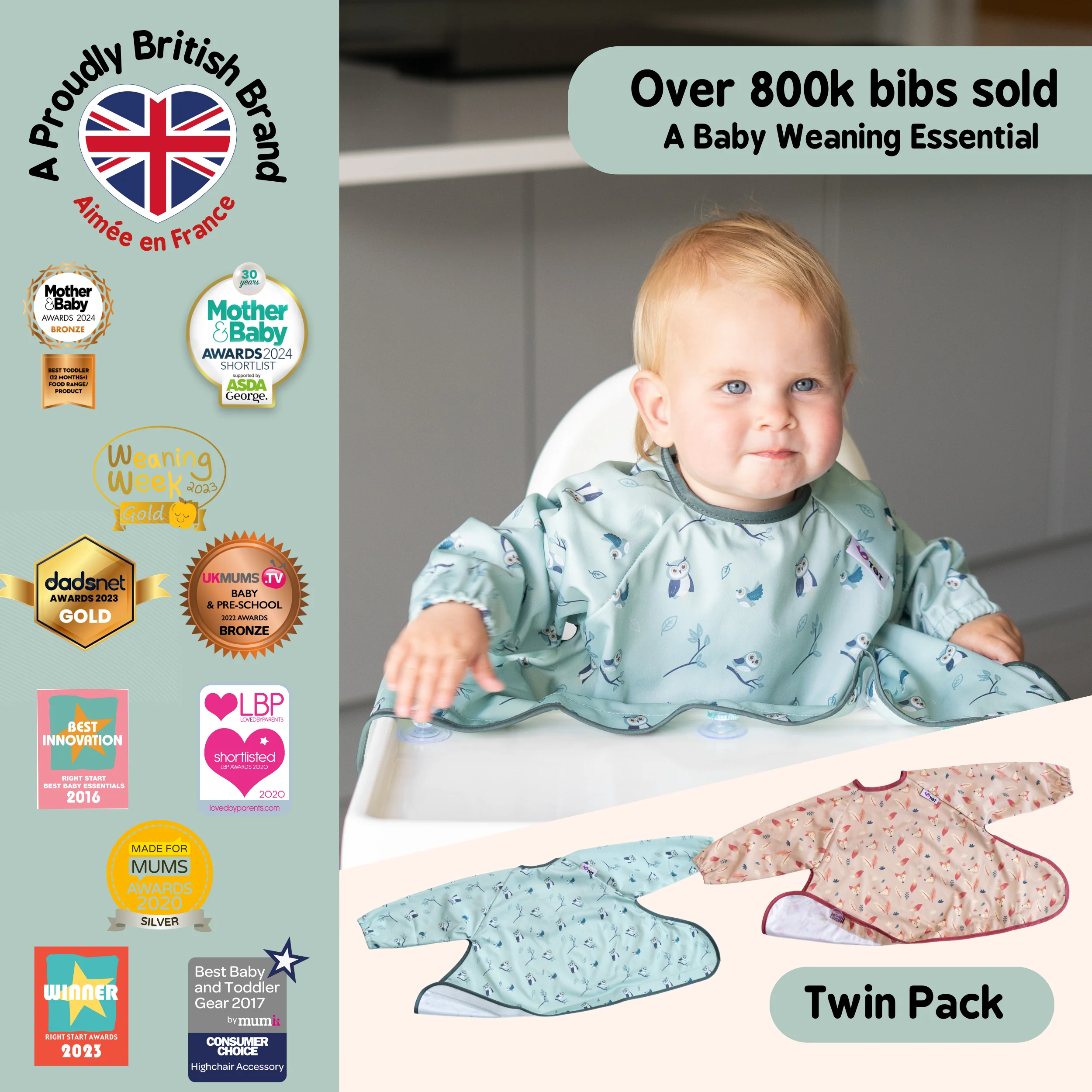 Cover & Catch Bib Twin Pack