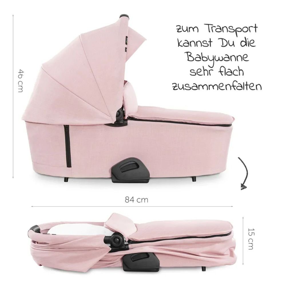 Kombi-Kinderwagen Vision X Duoset Silver - Melange Rose