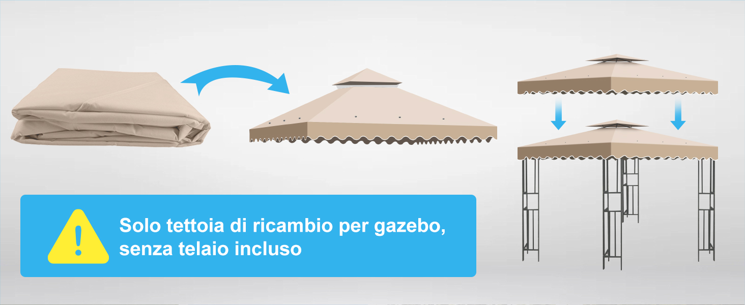 Copertura Per Gazebo di Ricambio