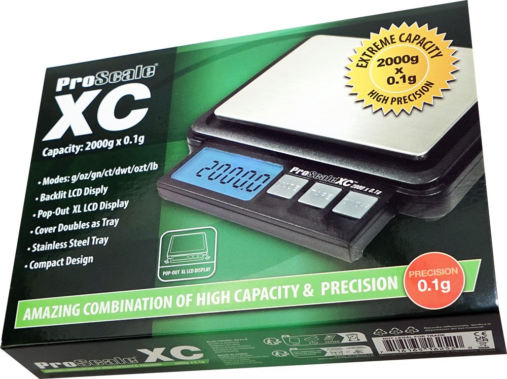 Taschenwaage Digitalwaage XC2000 (2000x0,1g) Feinwaage Küchenwaage