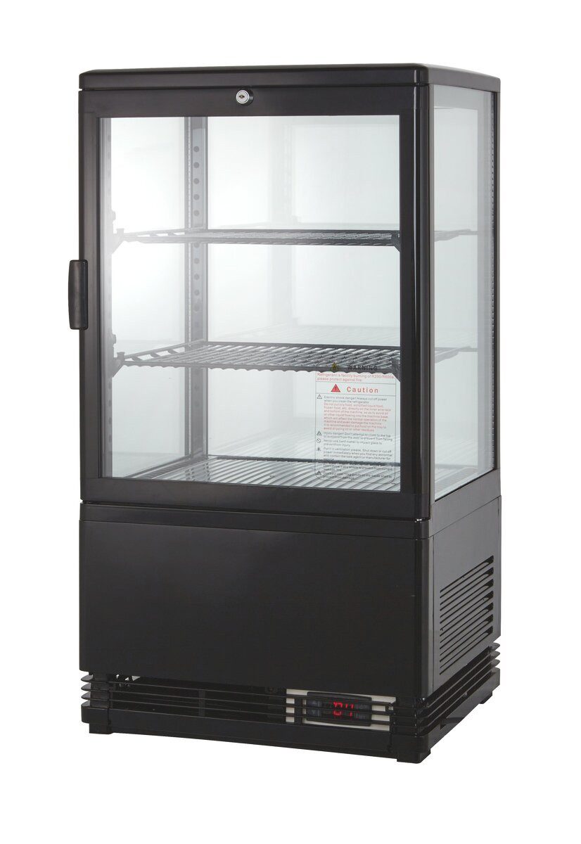 Kühlschrank Kühlvitrine 85 L - LED mit Glastür I abschließbar