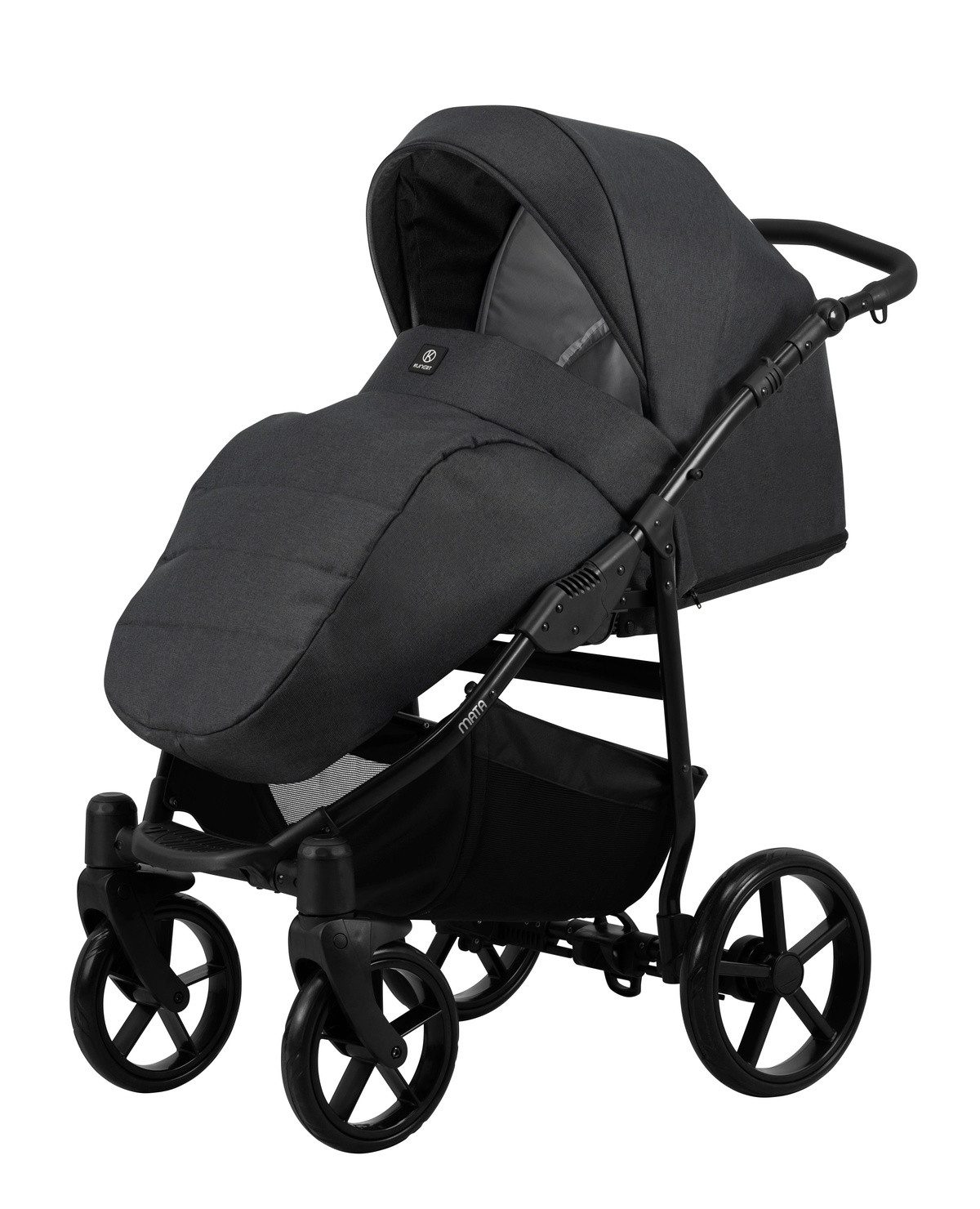 Kombi-Kinderwagen MATA 3 in1 Kinderwagen mit schwarzem Rahmen – Babywagen