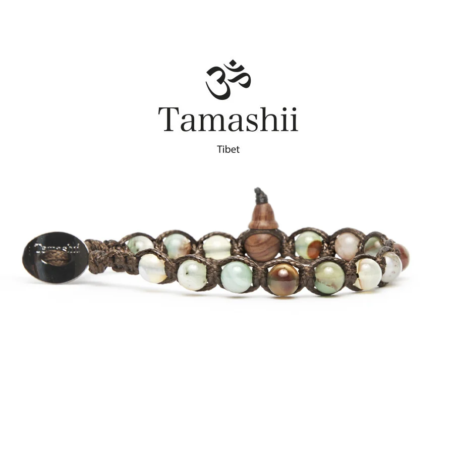 Bracciale mini Tamashii in agata muschiata striata BHS601-162