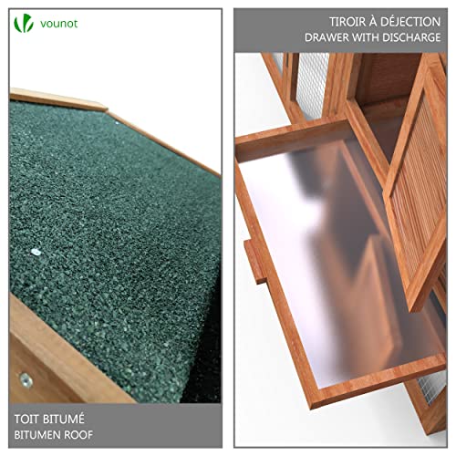 VOUNOT Pollaio in Legno, Pollaio da Giardino per Galline Ovaiole da Esterno : Amazon.it: Commercio, Industria e Scienza