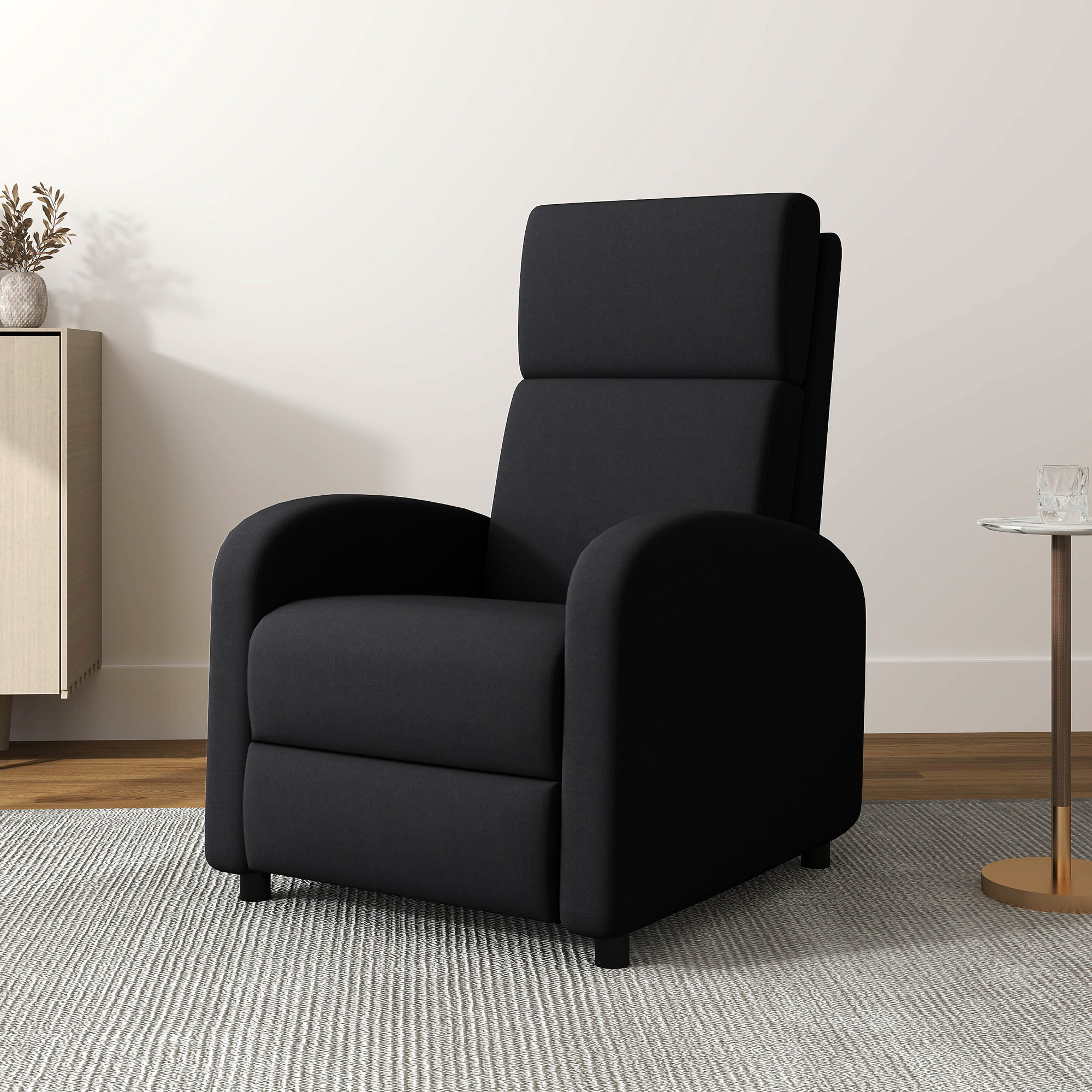 HOMCOM Relaxsessel verstellbarer Lounge Relaxsessel mit integrierter Fußstütze - zurücklehnbare Rückenlehne bis 160°