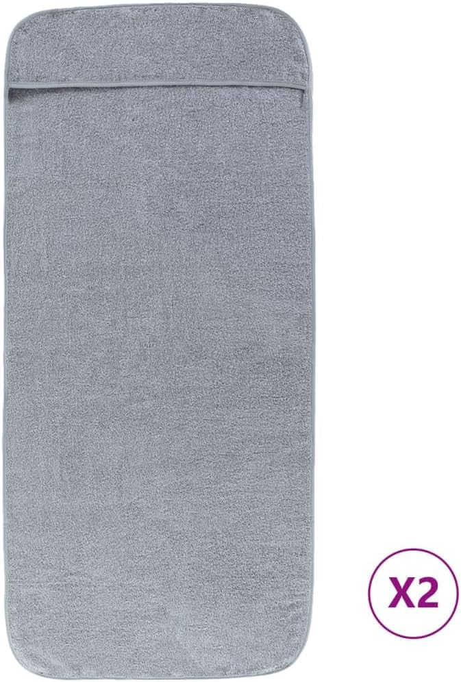 Home & Garden-Strandtücher 2 Stück grau 75x200 cm Stoff 400 GSM Möbel Wahl