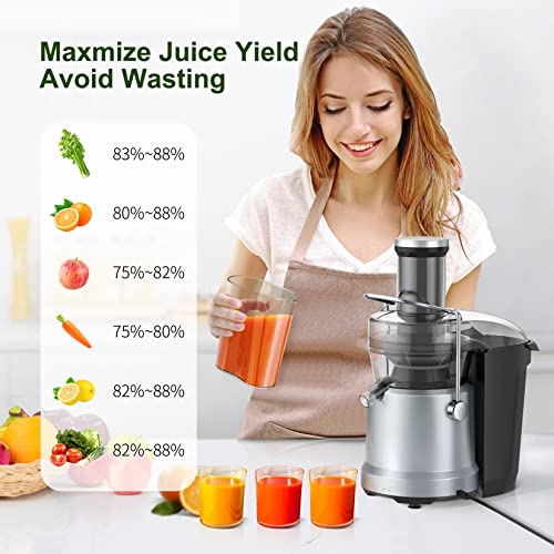 Acezoe Juicer Machines 1300W Juicer Vegetable and Fruit, Power Juicers Extractor with 3