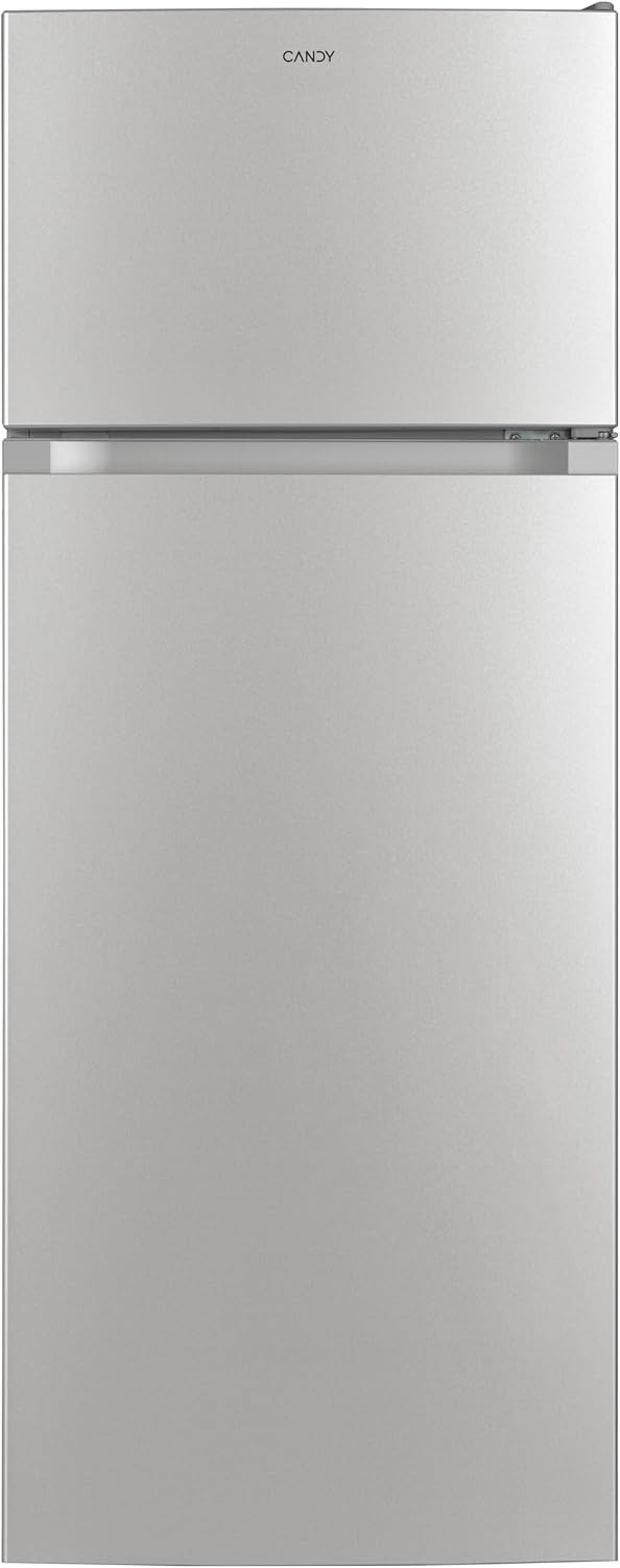 Candy Double Door, CDG1S514ES, Frigorifero a libera installazione, 242 Litri, 41 dB, Silver, AxLxP 143x55x55 cm [Classe di efficienza energetica E]