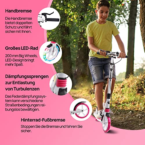 TENBOOM Monopattino pieghevole, con freno a mano e campana : Amazon.it: Sport e tempo libero