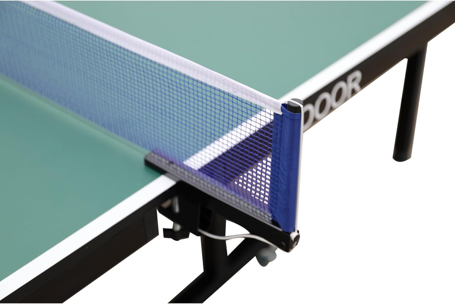 TechFit Tavolo da Ping Pong Professionale per Interni - Pieghevole da Interno con Inclinazione Unilaterale, Struttura Metallica Nera, Rete da 180 cm, Roti Silconate con Freni, 274x152,5x76 cm