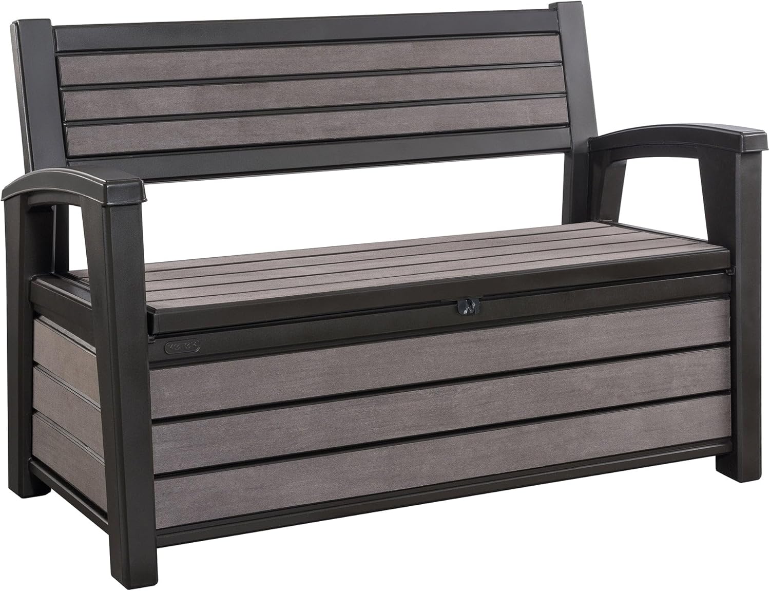 Keter Hudson Bench Bench Grey 227 L Resin 132.7 x 63.5 x 89.7 H cm