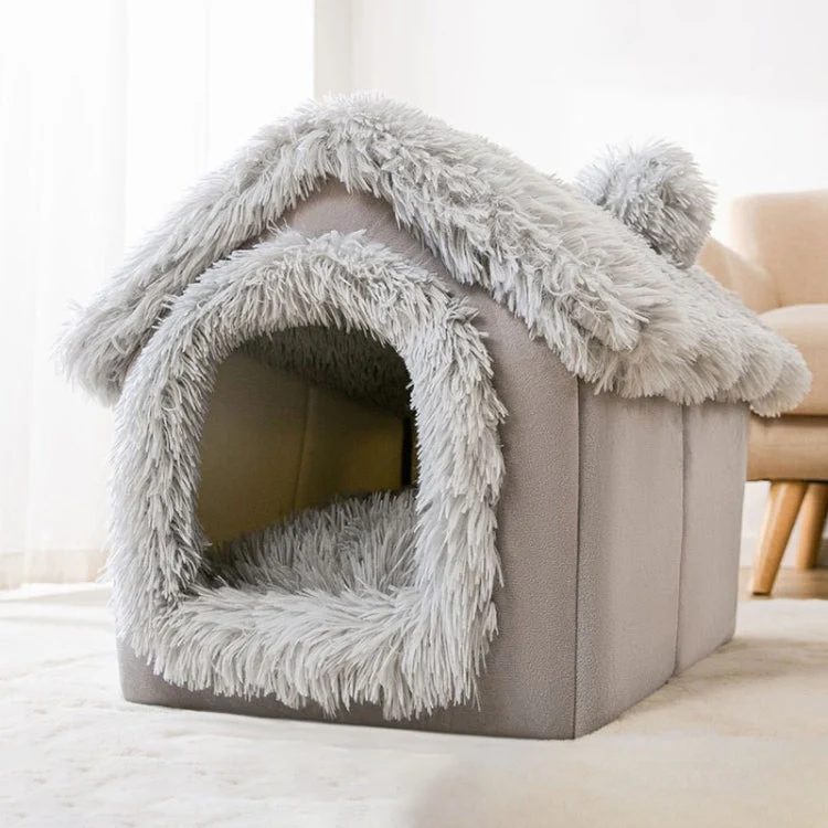Pet Bed for Dogs & Cats �C Soft Fleece Cover & Non-Slip Base