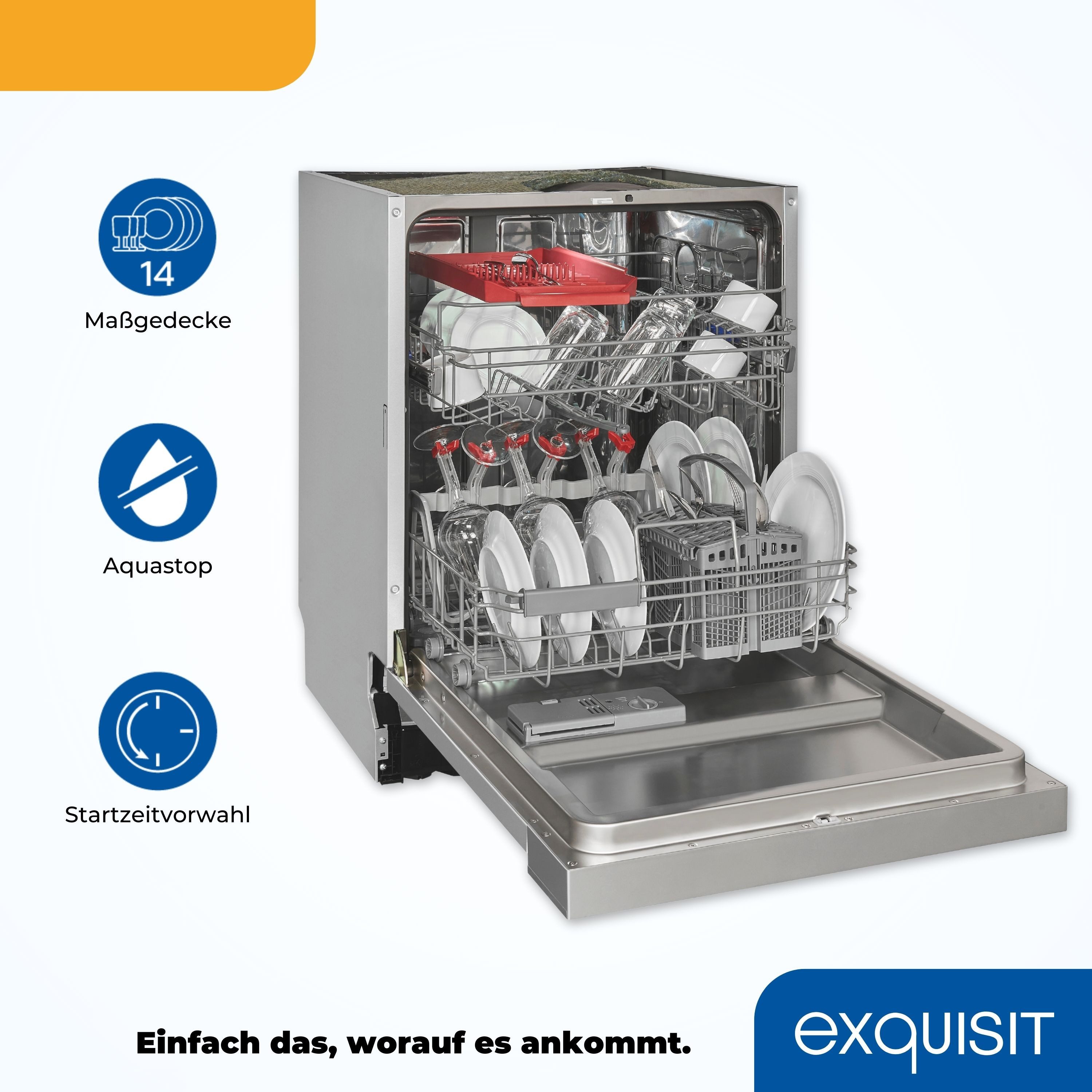 teilintegrierbarer Geschirrspüler EGSP9414-EB-030D inox