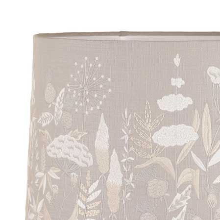 Hand Stitched Tapered Lampshade �C Cloud (Taupe, Pearl & White) �C 30 x 33 x 24 cm