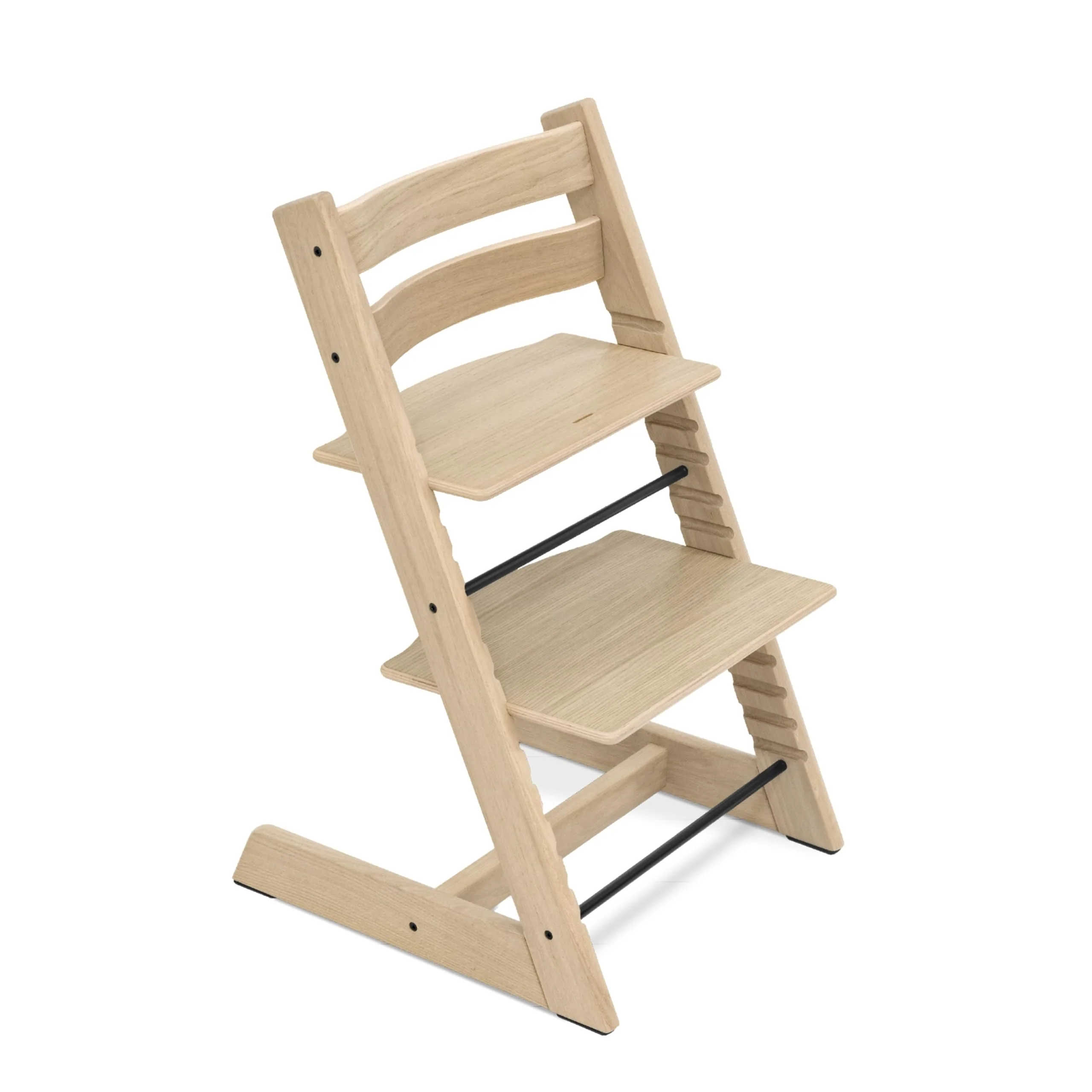 Stokke Tripp Trapp® Hochstuhl aus Holz, mitwachsender Kinderstuhl mit verstellbarer Sitz- und Fußplatte