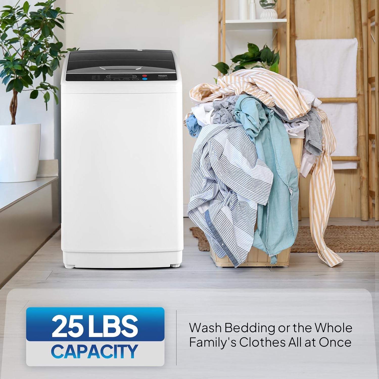 ROVSUN 25lbs Portable Washer & Spin Dryer Combo, 110V