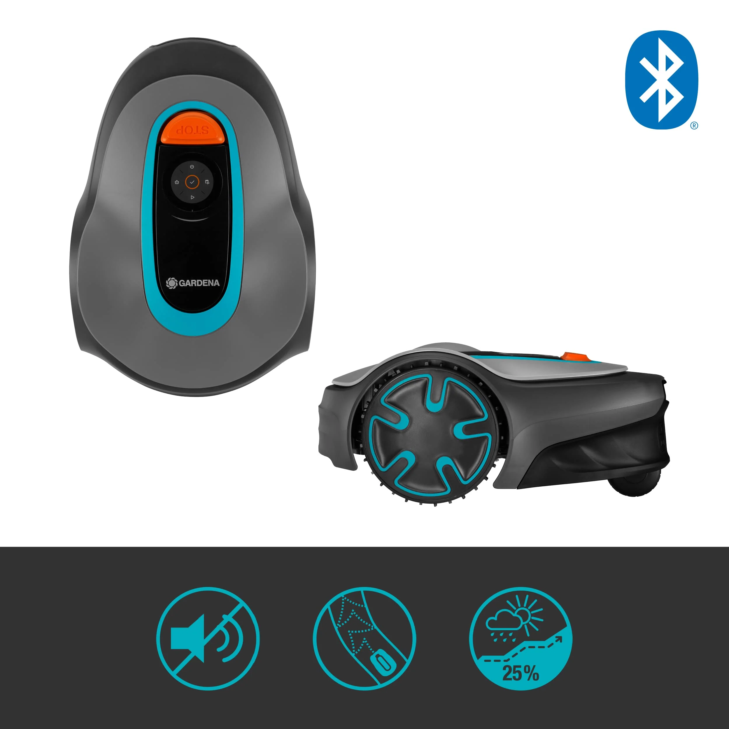 2025 Gardena M?hroboter SILENO minimo 350 m2: Intelligente Robotmaaier met Optimale Connectiviteit, Programmeerbaar via Gardena Bluetooth App (15208-47)