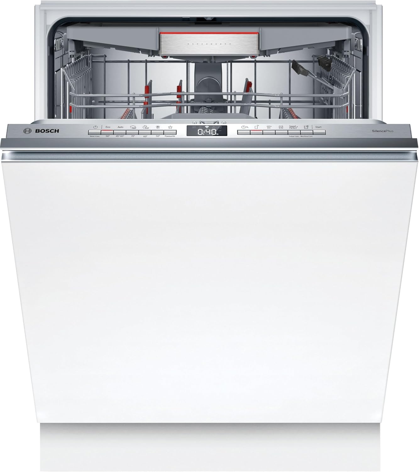 Bosch Elettrodomestici SMV2HVX02E Serie 2, Lavastoviglie da incasso a scomparsa totale, Home Connect, Diagnostica da remoto, Assistente al lavaggio, Programma Preferito, InfoLight, 3 cestello, 60 cm