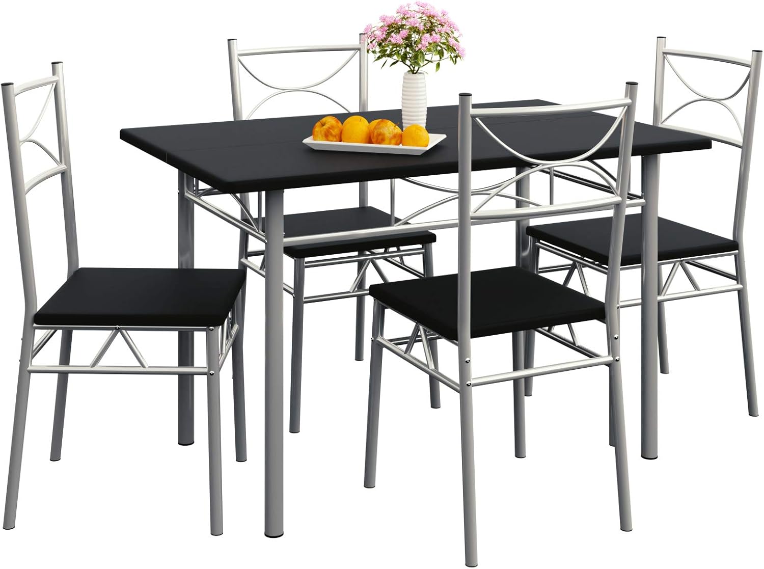 Casaria? Gruppo di Sedute Paul Set 5 Pezzi Tavolo da Pranzo con 4 Sedie Set di Mobili per Sala Cucina Soggiorno Salotto Set da Pranzo Tavoli Sedia
