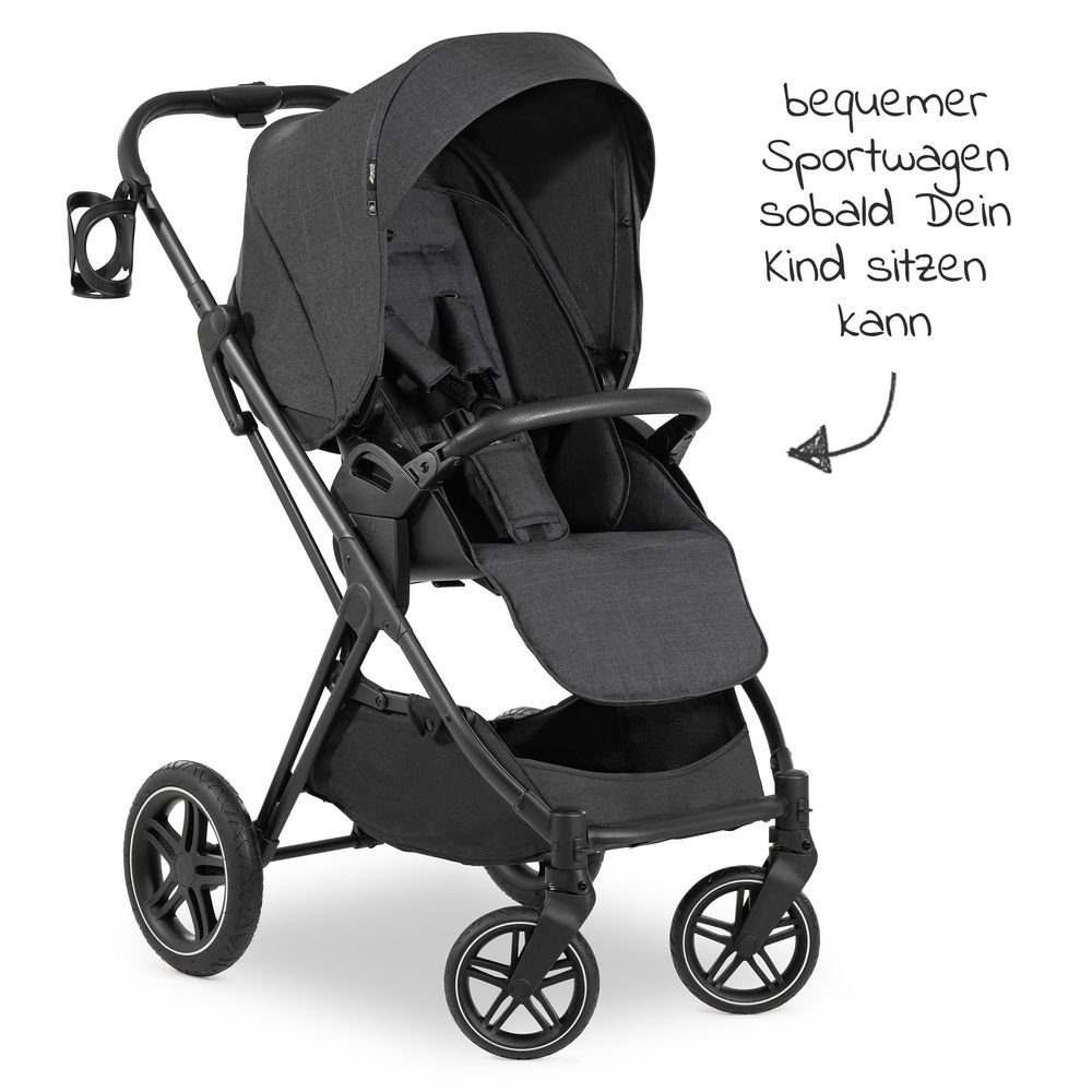 Kombi-Kinderwagen Vision X Duoset Black - Melange Black