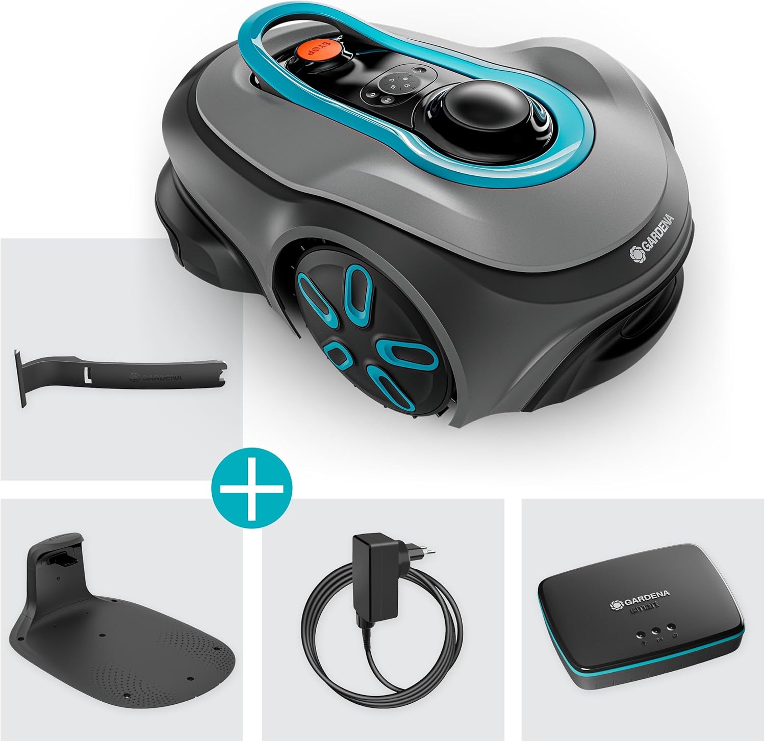 Gardena smart SILENO Free Set 750 m² Mähroboter, kabellos, für Rasenflächen bis 750 m², LONA Intelligence, ohne Begrenzungskabel, leiser Betrieb, intelligenter Mäher mit App Steuerung (19924-47)