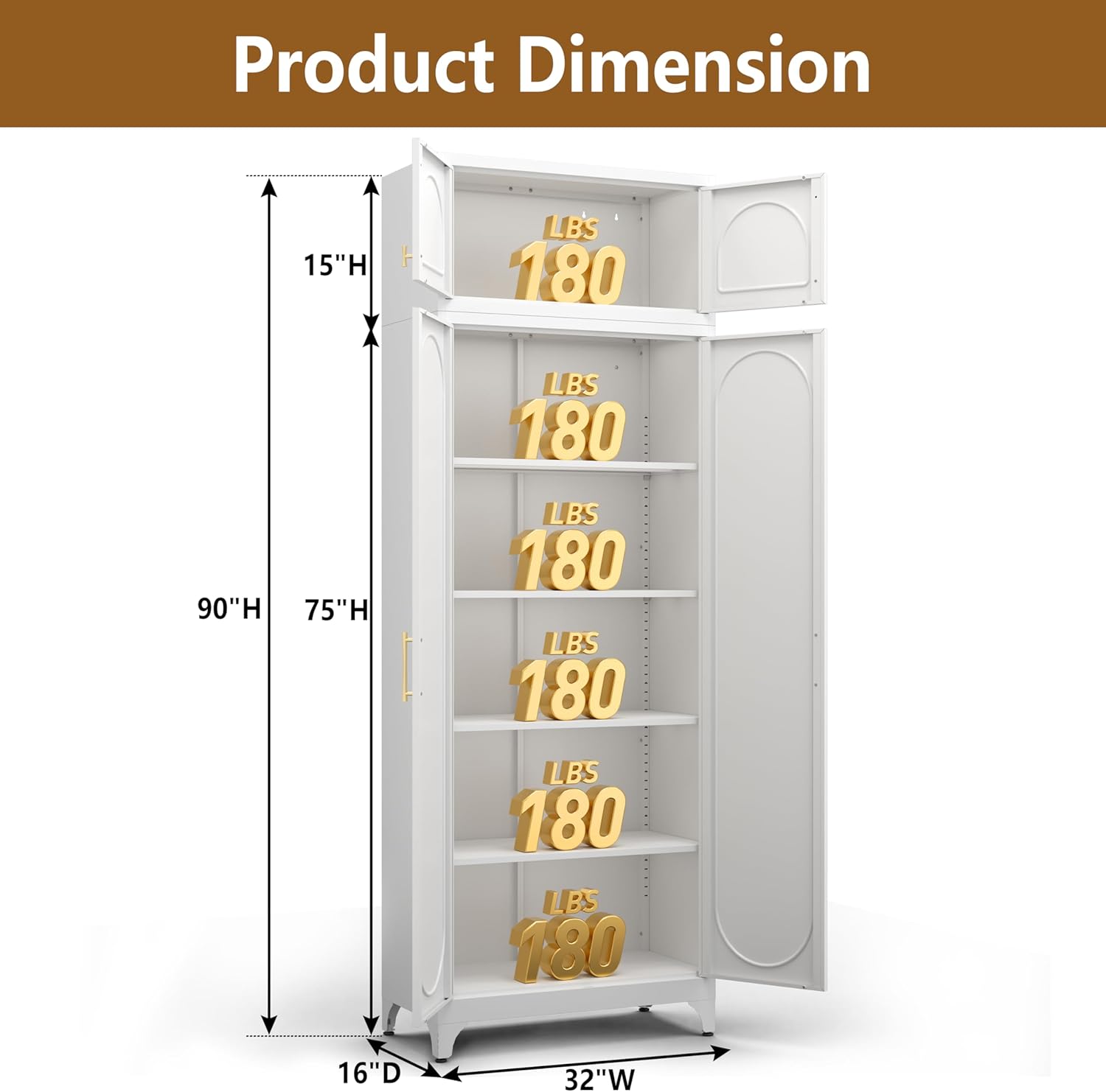 Kitchen Pantry Cabinet, 90