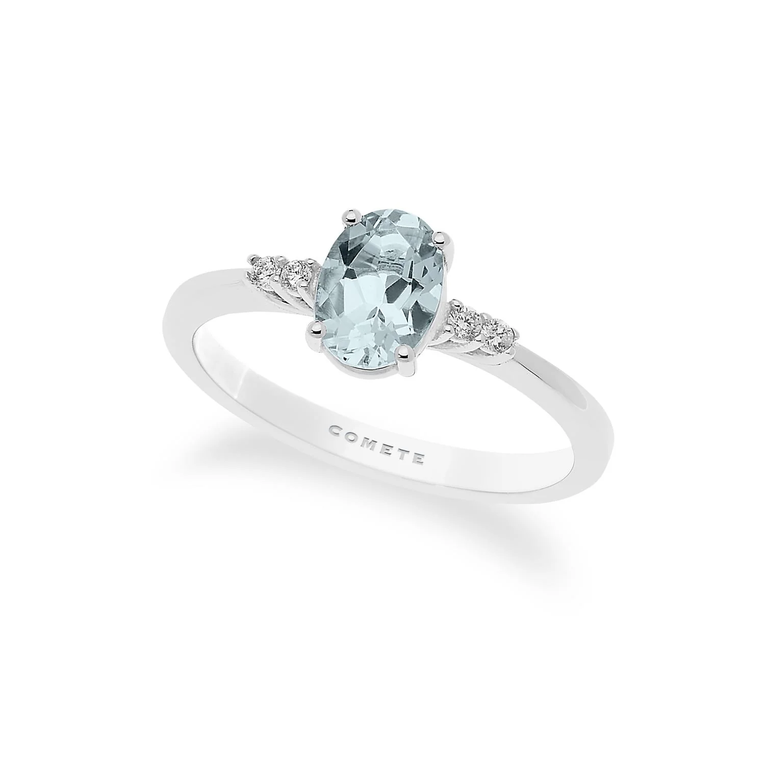 Anello Comete Gioielli con acquamarina taglio ovale - ANQ 296