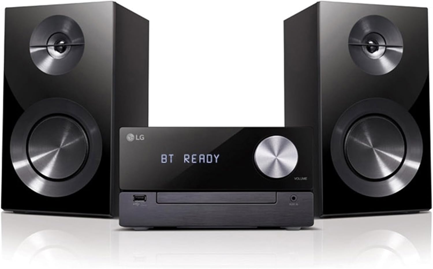 LG Home Stereo System Micro Hi Fi 2.0 Ch 100W – Bluetooth and USB Audio Player, CD / MP3 Player, Digital Radio DAB+ / FM, Equalizer – Black