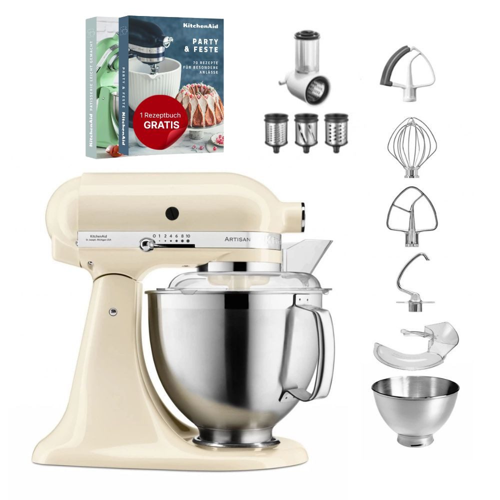 Küchenmaschine KitchenAid 4,8 L 5KSM185 Artisan Küchenmaschine Beginnerset