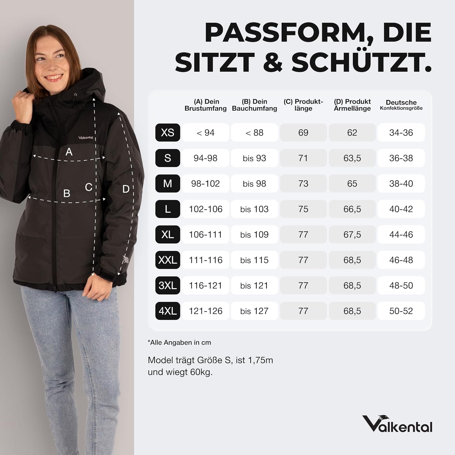Valkental - Reflektierende Daunenjacke für Damen [VOLL REFLEKTIEREND] - Leichte Winterjacke mit Daunen für Frauen - Wasserabweisende LUMI-TEX Reflektor Winter Jacke - Sichtbarkeit im Dunkeln