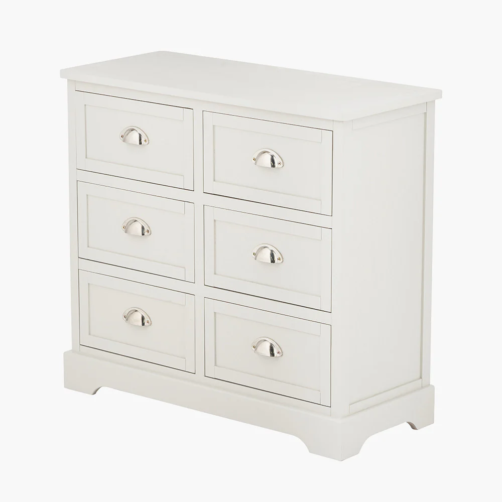 Linen & Silver 6 Drawer Chest by Pacific