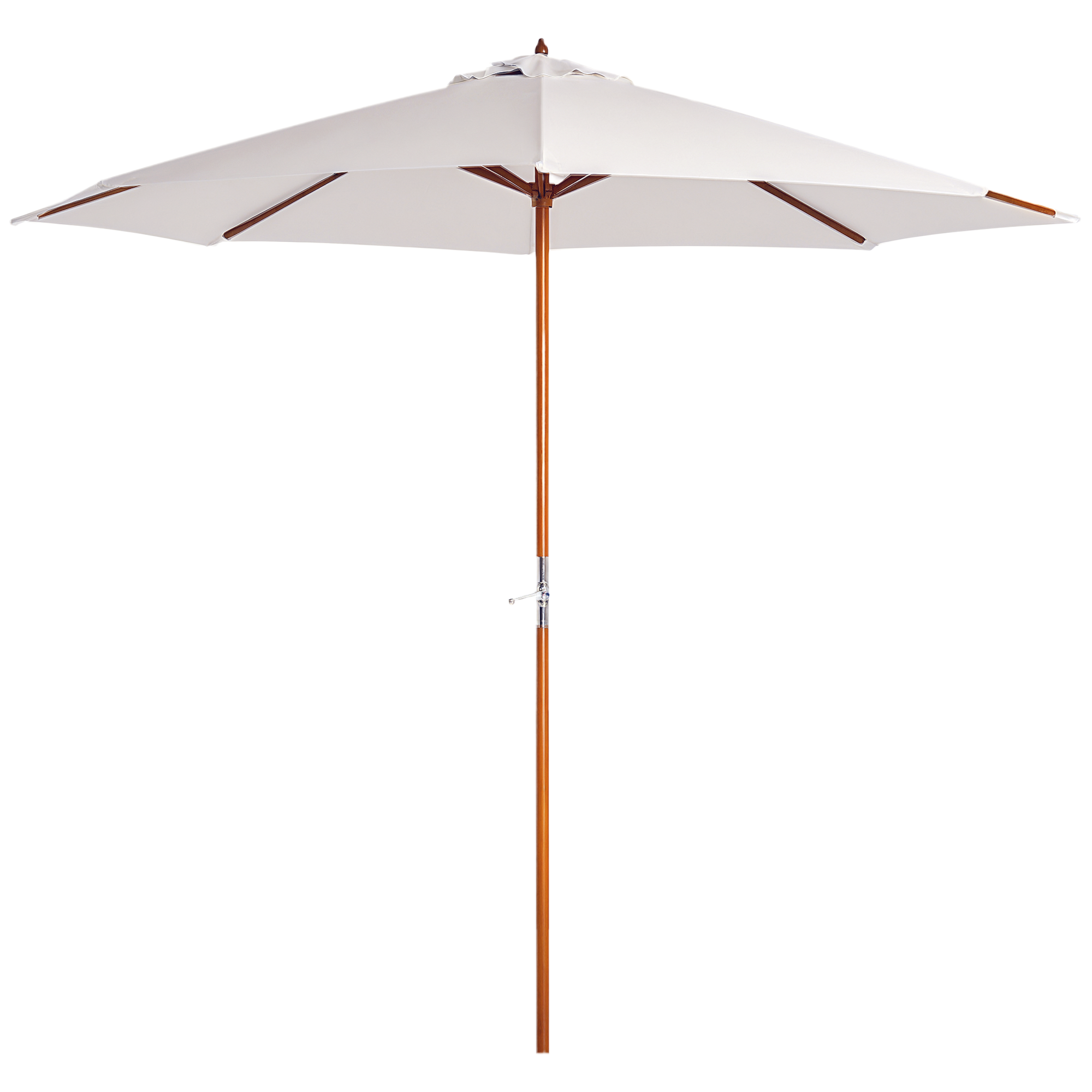 Outsunny Holz Sonnenschirm Holzschirm Gartenschirm Balkonschirm 2,5m Creme