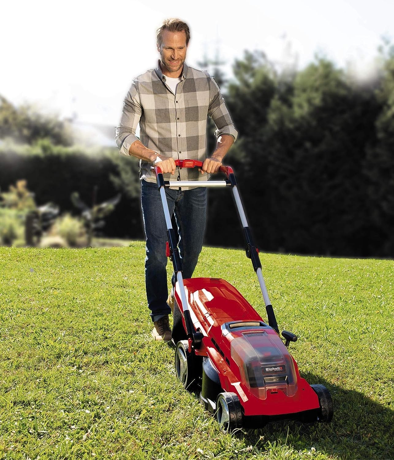Einhell Akku-Rasenmher GE-CM 36/37 Li-Solo Power X-Change (36 V, 37 cm Schnittbreite, bis 400 m, 45L Grasfangkorb, 25-75 mm Schnitthhe, ohne Akku)